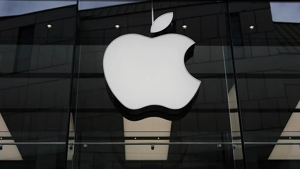 Apple logo representing the company after surpassing Nvidia to become the world's most valuable company.