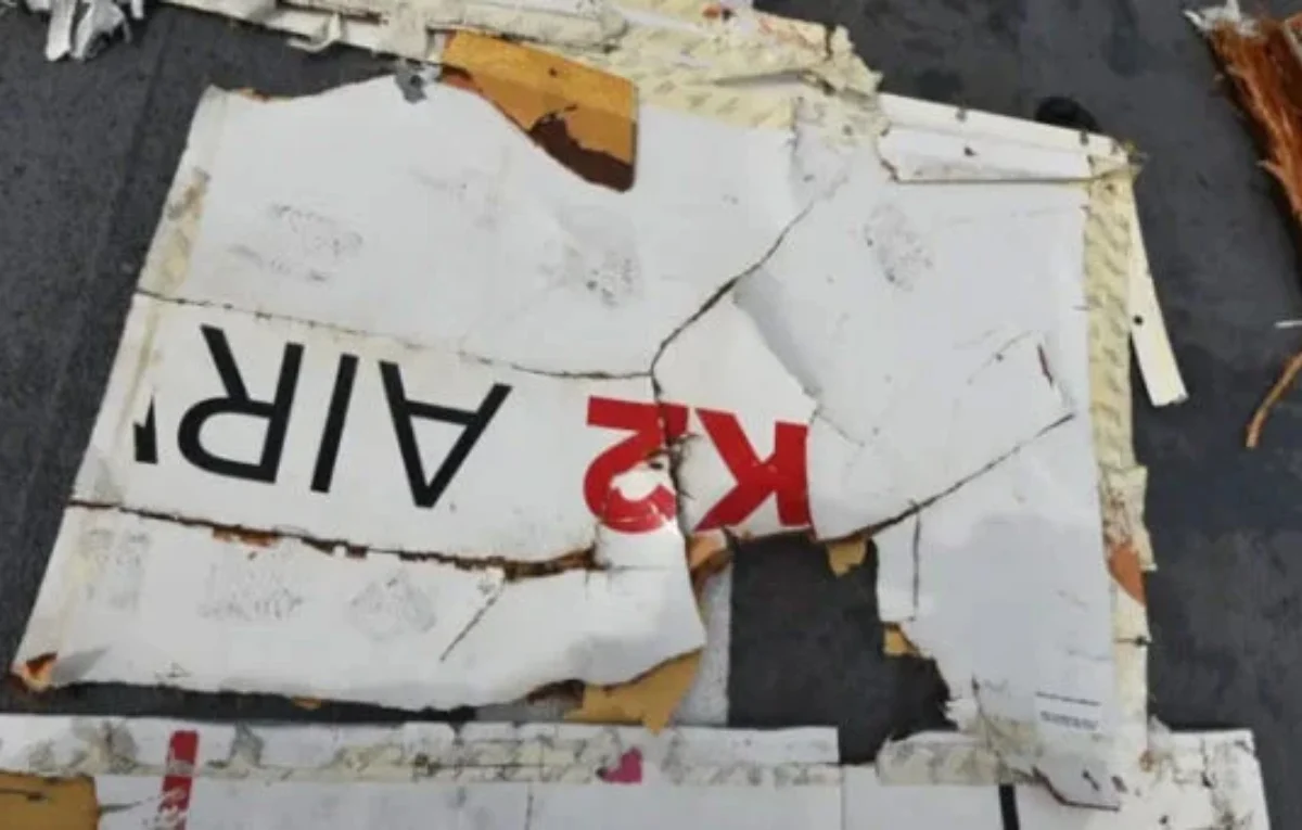 Search teams conduct recovery operations after the K2 Airways cargo plane crash near Karachi.v