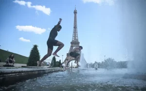 People swimming during a heatwave as France records more than 300 drowning deaths