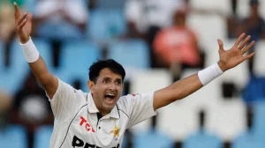 Mohammad Abbas bowling for Pakistan against England at Lord’s