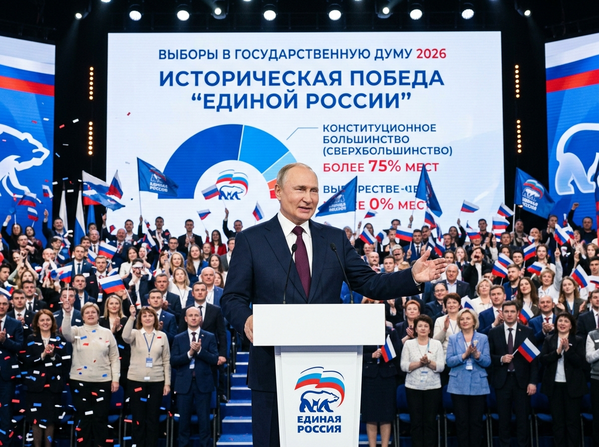 Russian election officials announce final State Duma 2026 results in Moscow