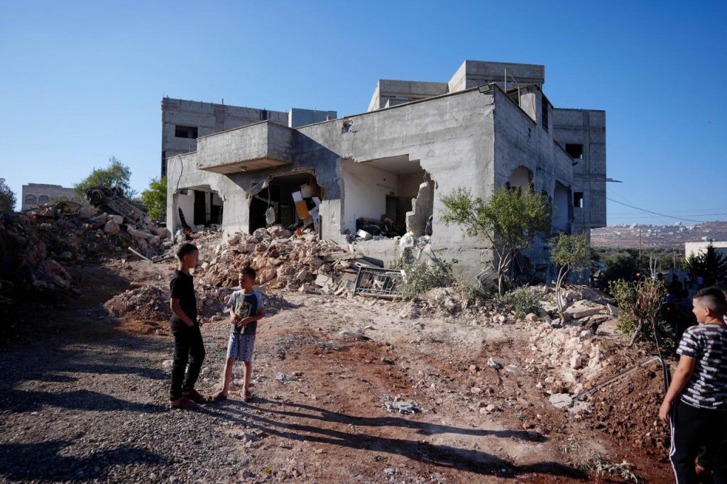 Israeli settlement housing on a hillside overlooking the occupied West Bank