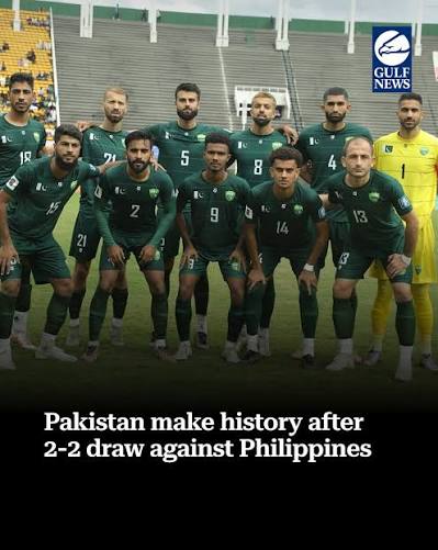 Pakistan players celebrate during their comeback draw against the Philippines at the FIFA ASEAN Cup