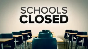 Official Pakistani government notification document announcing school closure