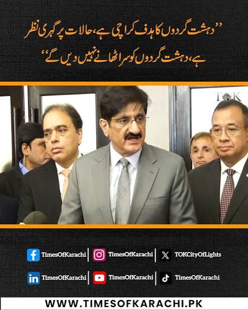 Sindh Chief Minister Murad Ali Shah seen in an official file photo discussing police matters